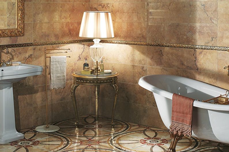 Types de carreaux de sol pour la salle de bain - Carreaux émaillés
