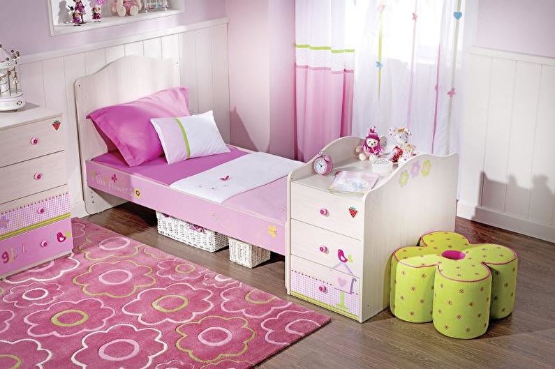Pink kids room - interiørdesignfoto