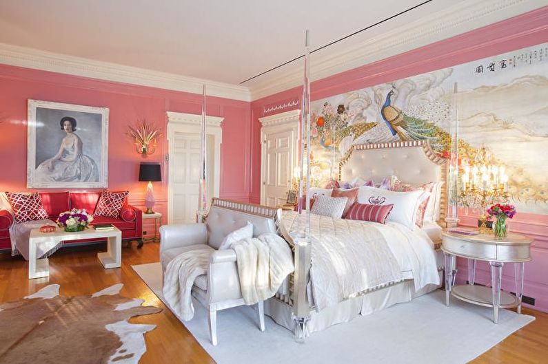 Rožinis vaikų kambarys - interjero dizaino nuotrauka