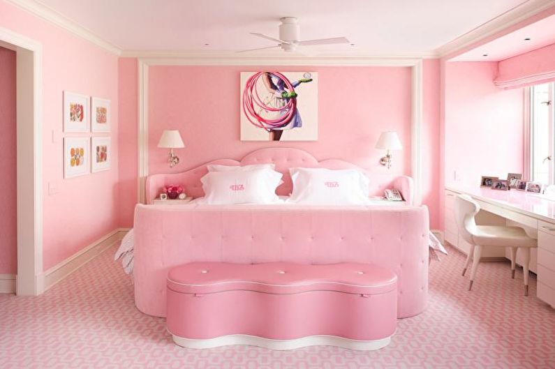 Habitación rosa para niños - foto de diseño de interiores