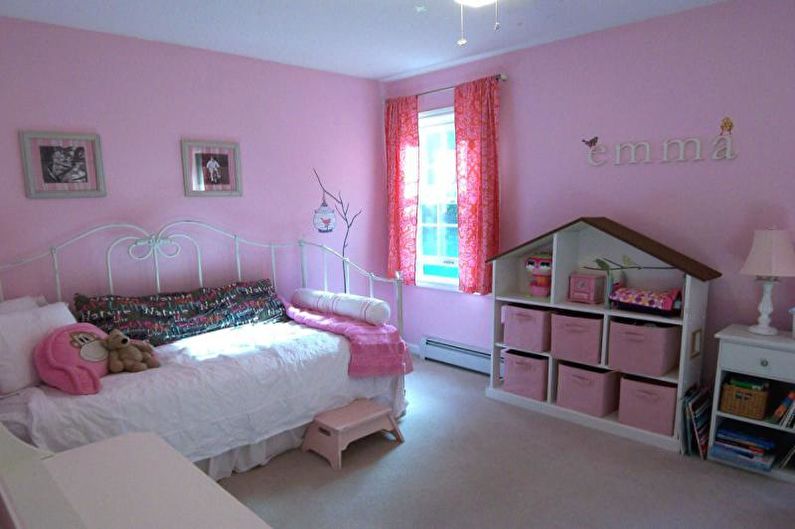 Rosa Kinderzimmer - Innenarchitekturfoto