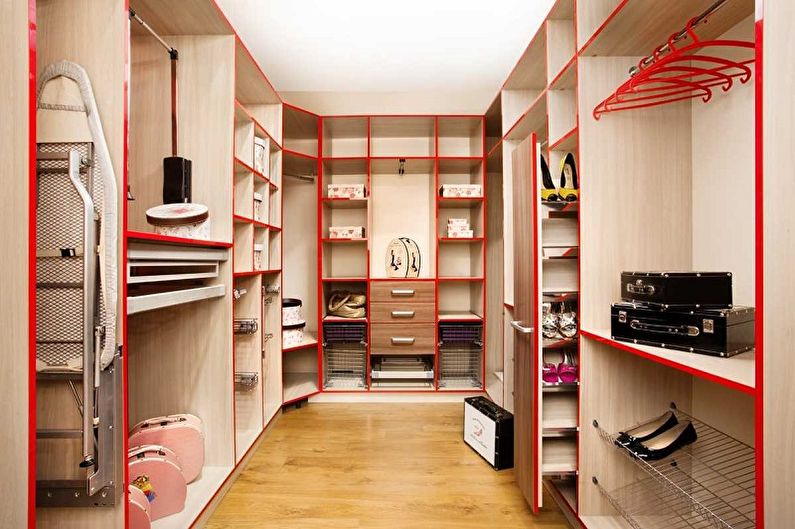 Design tárolóhelyiség a lakásban - Elrendezés és bútorok