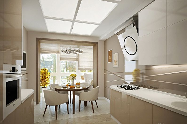 Bucătărie bej - fotografie de design interior