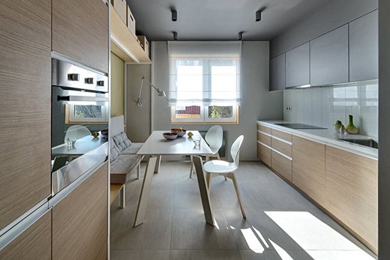 Béžová kuchyň - interiérový design foto