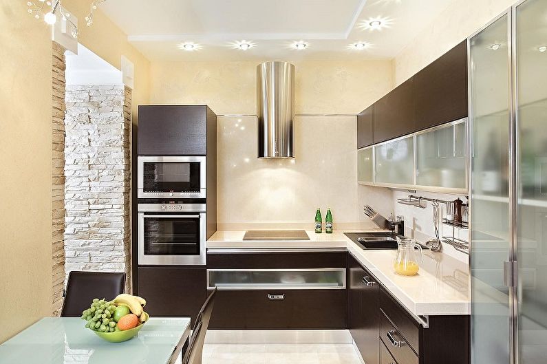 Beige køkken - interiørdesignfoto