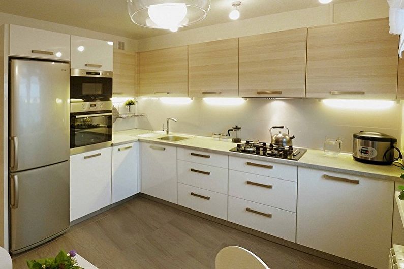 Bucătărie bej - fotografie de design interior