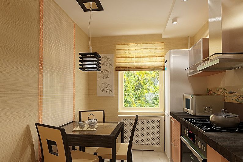 Bēša virtuve - interjera dizaina foto