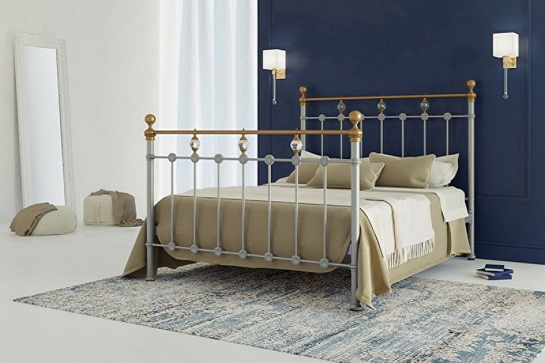 Vrste kreveta od kovanog željeza u različitim stilovima - skandinavski stil