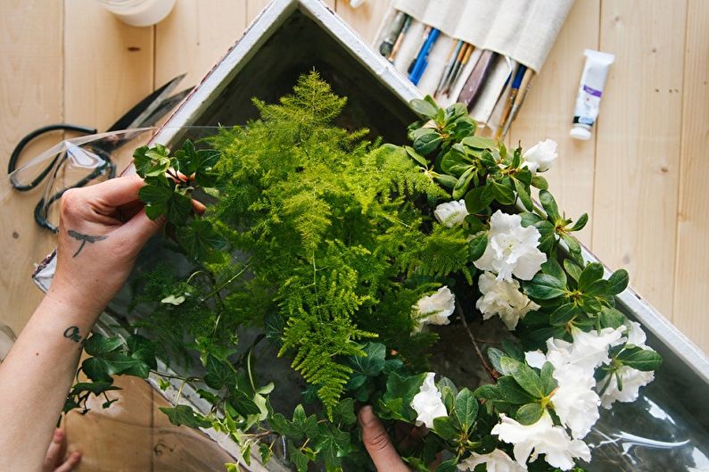 DIY virágcserép egy bőröndből