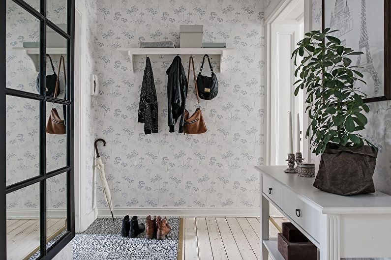 Scandinavian style hallway - larawan sa interior design