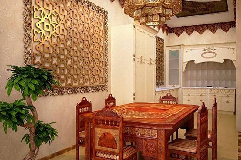 Orientální design kuchyně - nábytek