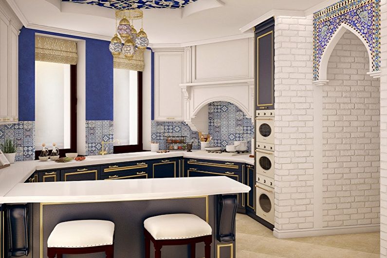Bucătărie mică în stil oriental - Design interior