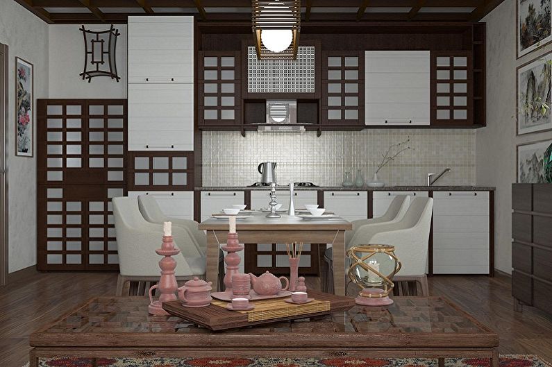 Orientalsk køkken - interiørdesignfoto