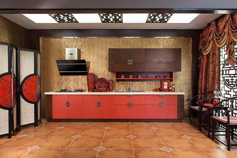 Orientalsk kjøkken - interiørdesignfoto