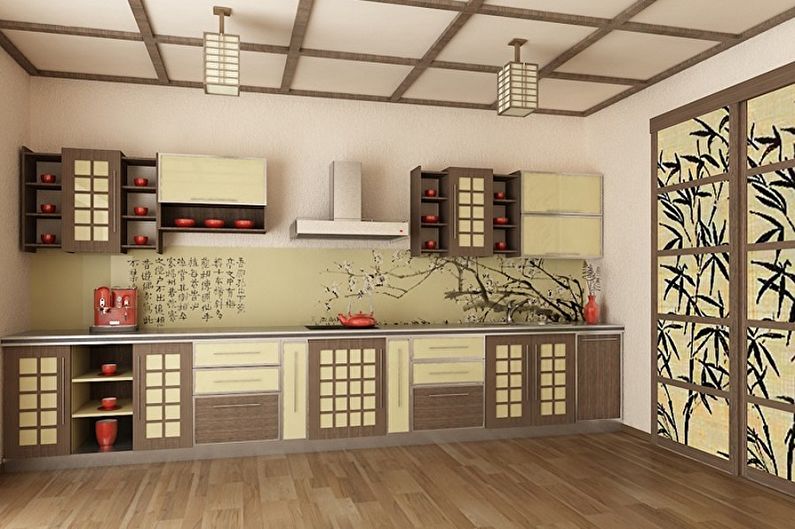 Кухня в ориенталски стил - снимка за интериорен дизайн