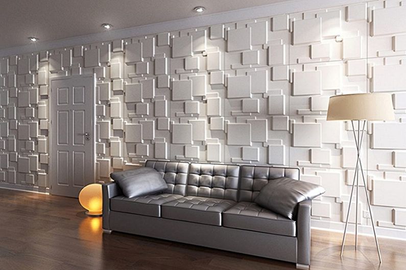 Typy návrhů stěnových panelů pro dokončování interiéru - dlaždice