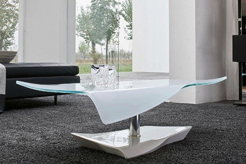 Types de tables basses en verre - Selon la taille et la forme