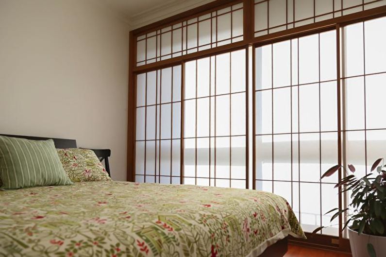 Спалня в японски стил - снимка за интериорен дизайн