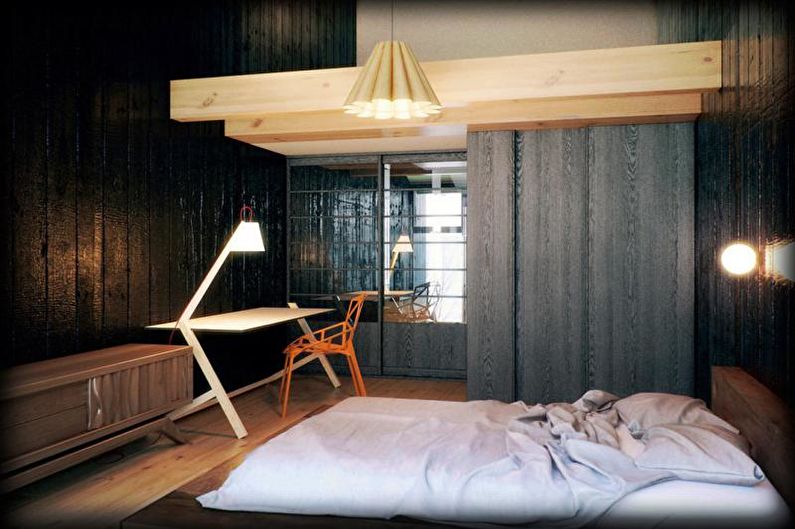 Ložnice v japonském stylu - fotografie interiérového designu