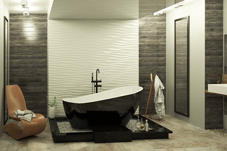 Types of plastic panels for the bathroom - Plastic 3D panels for the bathroom
