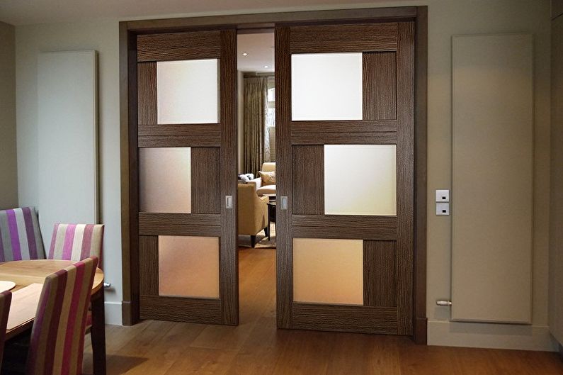 Types of interior sliding doors by type of movement - Cassette