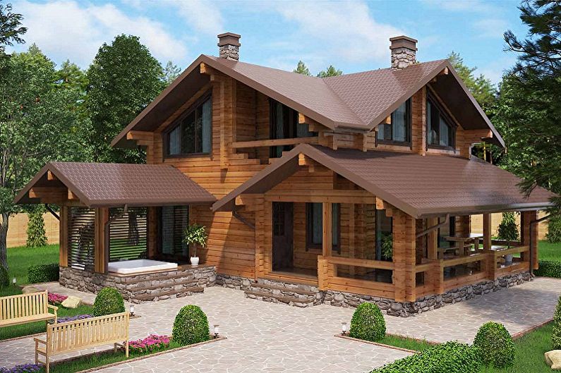 Chalet-style timber house