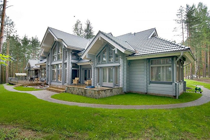 Финландска къща, изработена от дървен материал
