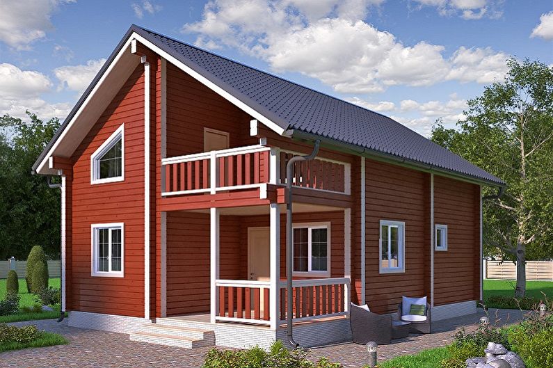 Rumah Finland yang diperbuat daripada kayu