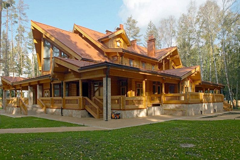 Къщи от дървен материал - проекти и снимки