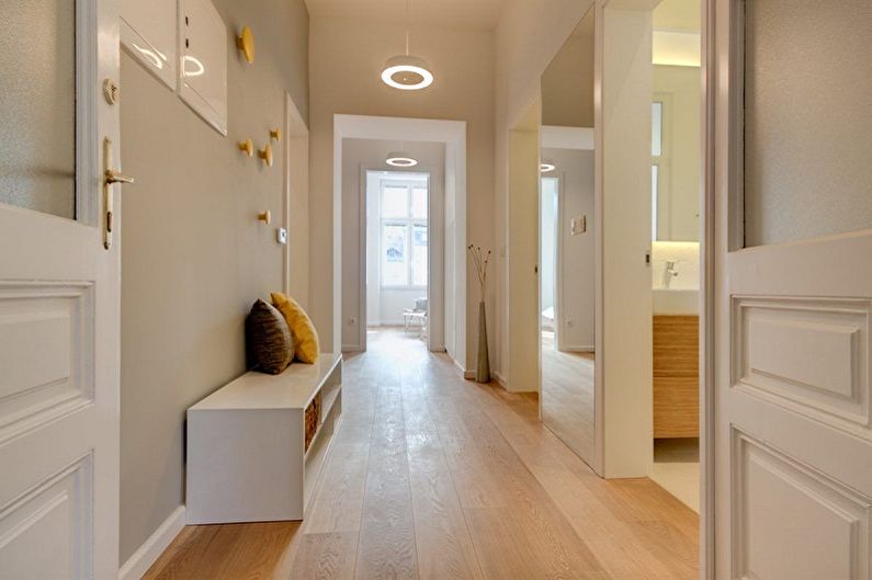 Дизайн на коридора в апартамента: 80 снимки и идеи