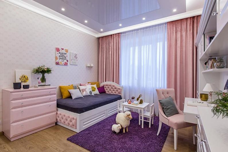 Camera roz pentru copii: design interior (80 fotografii)