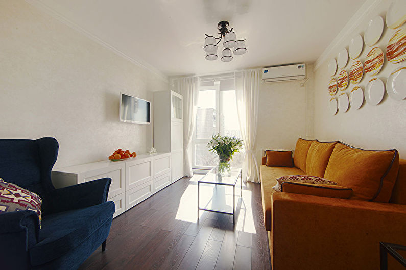 Dzīvojamās istabas interjera dizains - Foto