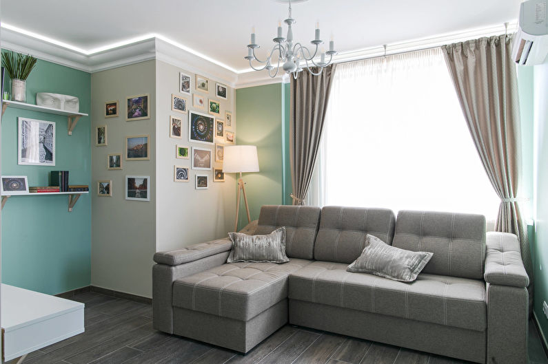 Dzīvojamās istabas interjera dizains - Foto