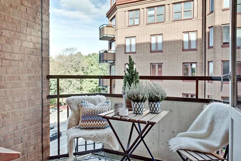 Kombinace balkonu a kuchyně - interiérový design