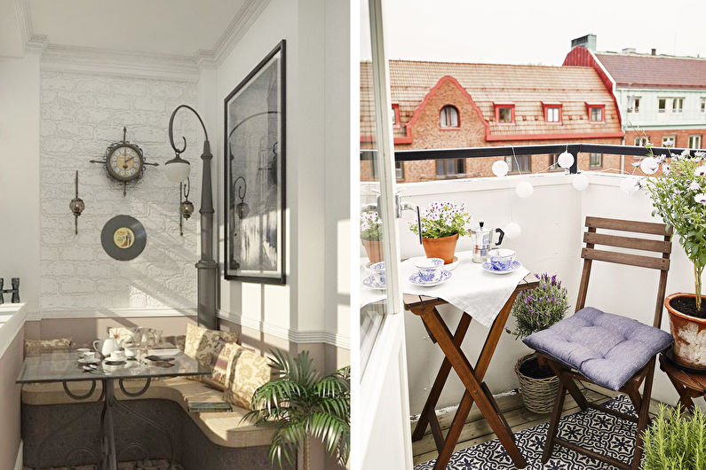 Kombinacija balkona i kuhinje - Dizajn interijera