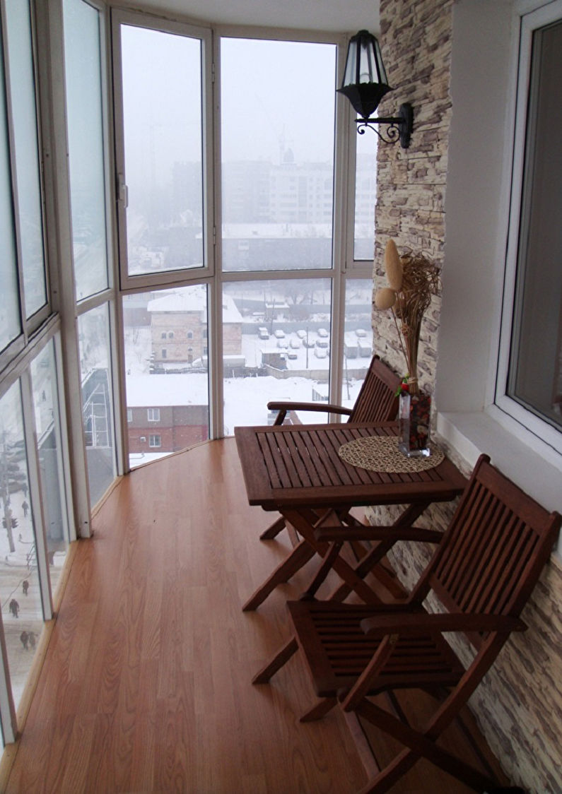 Combinazione di balcone e cucina - Interior Design