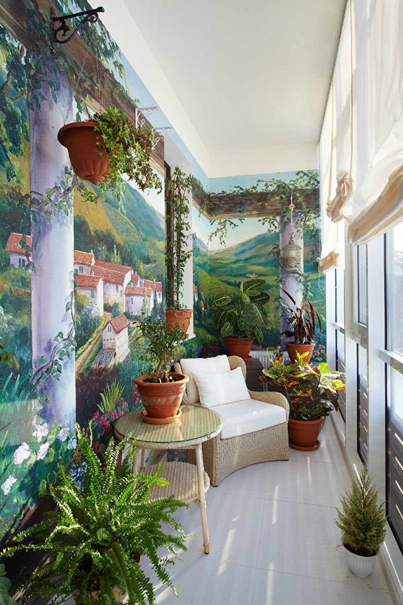 Grădină de iarnă pe balcon - Design interior