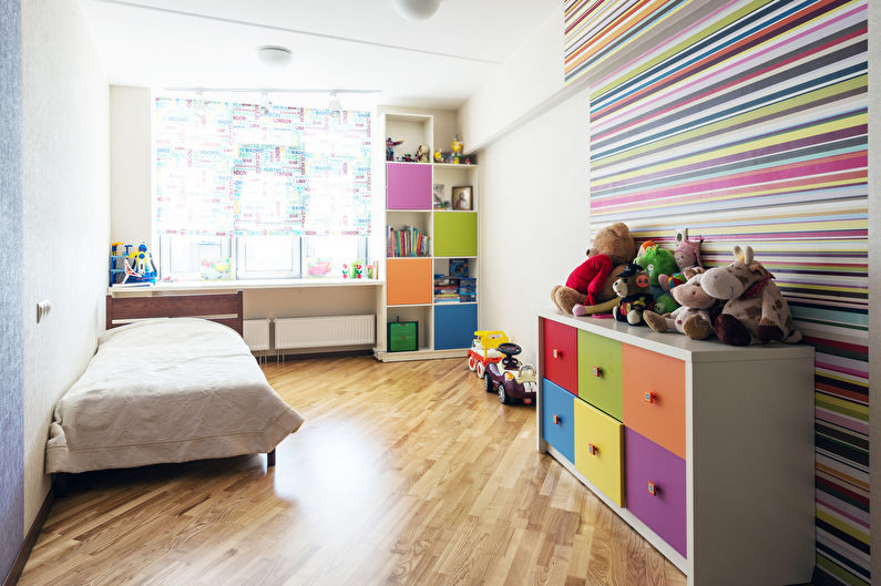 Minimalismus dětský pokoj - interiérový design