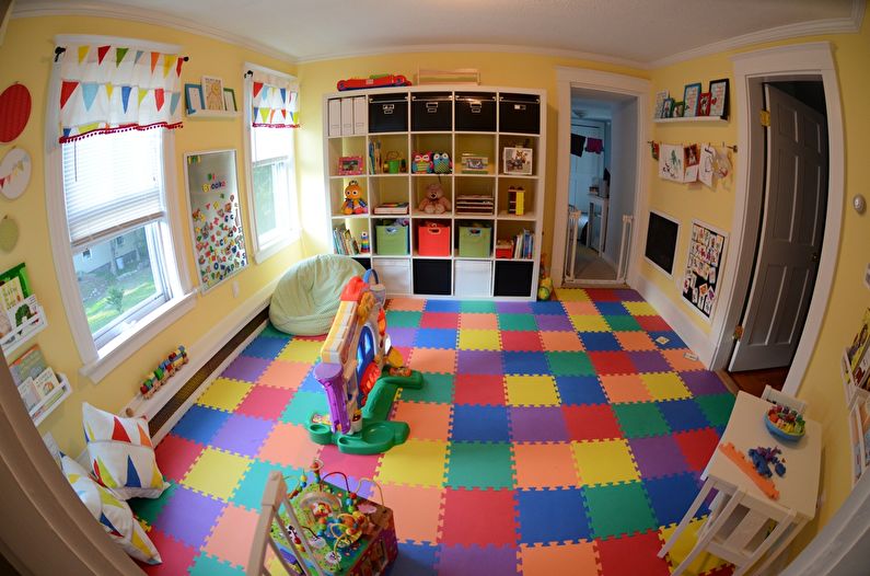 Vaikų kambario dizainas - grindų apdaila