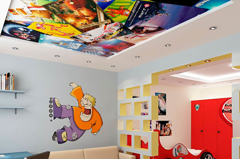 Детска стая дизайн - таванско покритие