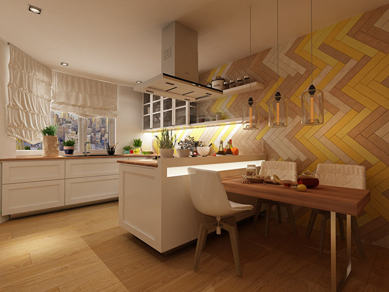 Dizajn kuhinje 19 m² - fotografija 3