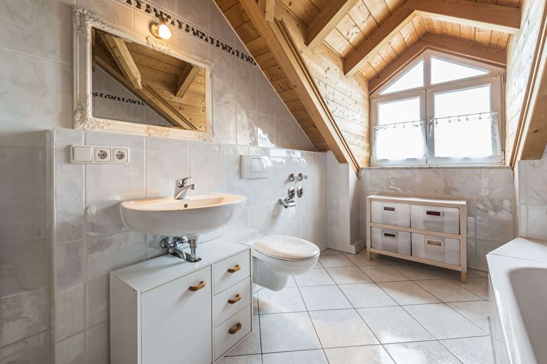 Loft interiørdesign i badeværelse - foto