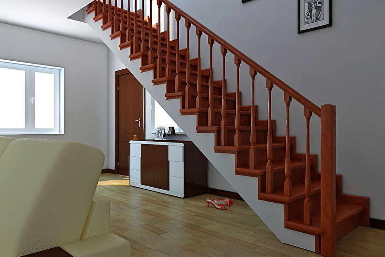 Dizajnerske stepenice na drugi kat - fotografija