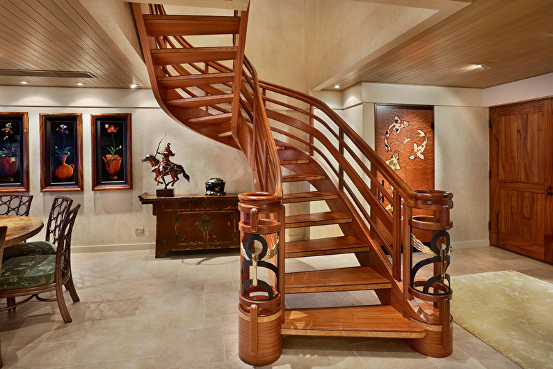 Dizajnerske stepenice na drugi kat - fotografija