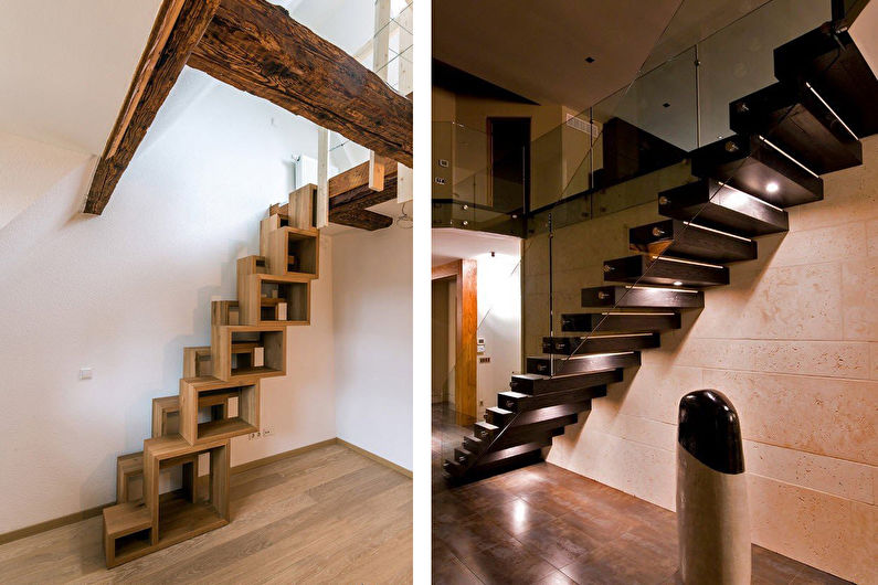 تصميم السلالم إلى الطابق الثاني - صورة
