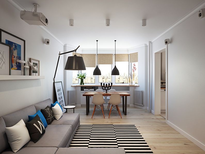 Ang apartment na may estilo ng Scandinavian, 90 m2 - larawan 2