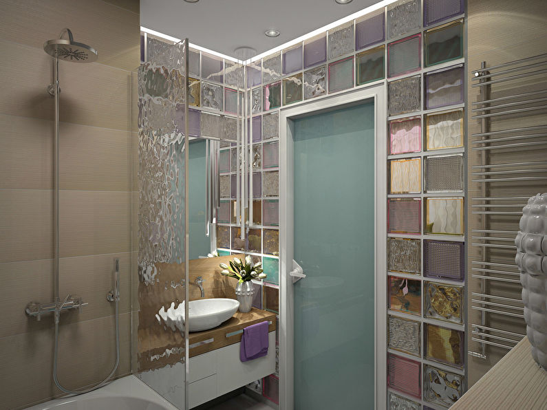 Üveg és színes fürdőszoba - 2. fotó