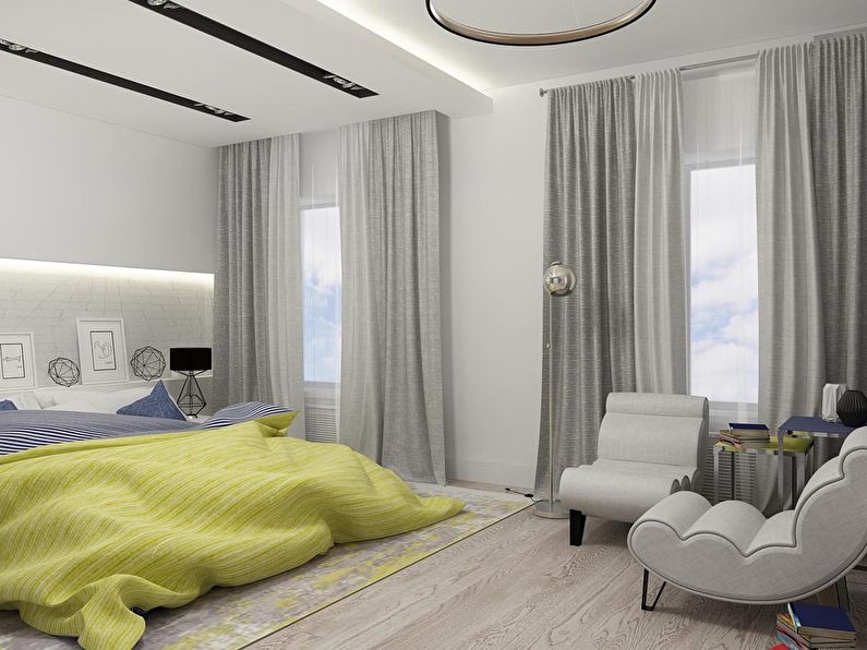 Interior dormitor într-un stil modern - foto 3