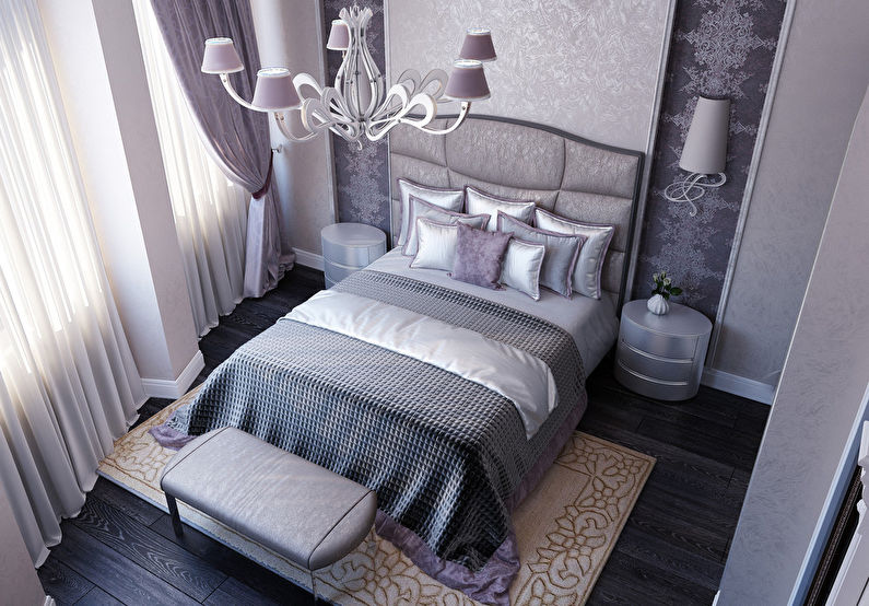Violetinė rapsodija: „Art Deco“ miegamasis - 1 nuotrauka