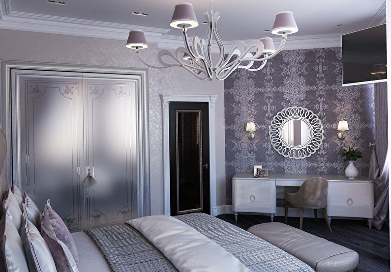 Violetinė rapsodija: „Art Deco“ miegamasis - 3 nuotrauka